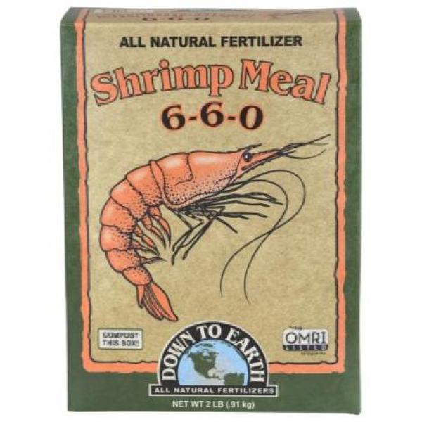 Down To Earth Shrimp Meal All Natural Fertilizer AP Organic 6-6-0, 2 lb