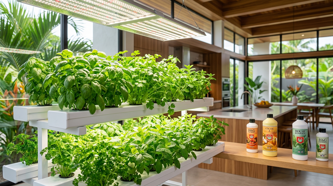 Hierbas aromáticas hidropónicas para restaurantes y hogares en Costa Rica