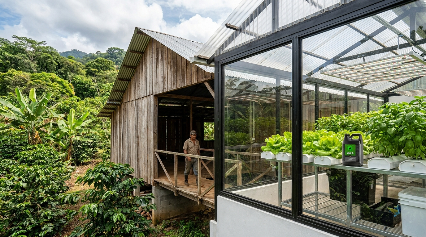 Cultivo indoor como diversificación para fincas y granjas en Costa Rica