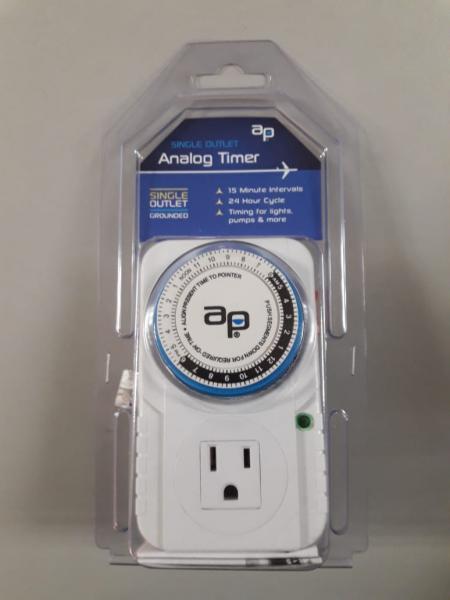 Autopilot Analog Grounded Timer, 1725W, 15A, 15 Minute On/Off, 24 Hour