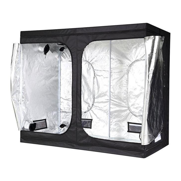 Grow Tent 96" x 48" x 78" (240x120x200cm), 600D, Round Door, Metal Corner