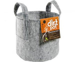 Maceta portátil flexible Dirt Pot, gris, 30 gal, con asas