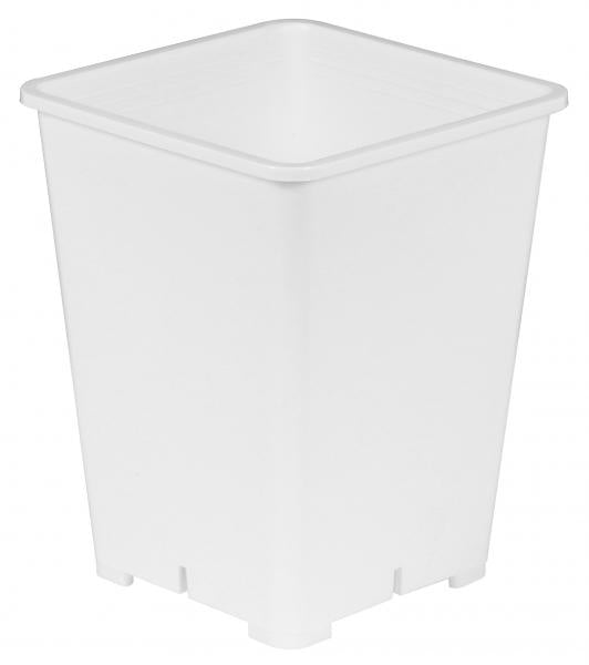 Gro Pro Premium White Square Pot 6" x 6" x 8"