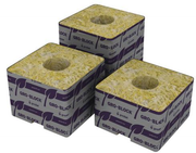 Grodan Delta 6.5 - Bloque de 4 pulg. 4 pulg. x 4 pulg. x 2.5 pulg. con orificio (6 u/paq.)