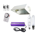 400 w, 6 pulgadas Kit de luz de cultivo Air Cool Hood. Incluye HPS, MH, temporizador, colgador, reflector, lastre