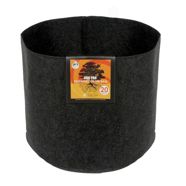 Olla de tela redonda Gro Pro Essential - Negro 20 galones