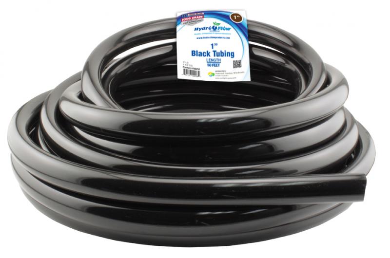 Hydro Flow Vinyl Tubing Black 1 in ID x 1.25 in OD, 50-ft roll