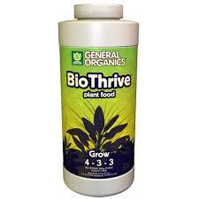 GH General Organics BioThrive Grow, 1 cuarto de galón