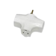 Hydrofarm Adaptador Tri Tap de 90 grados, blanco
