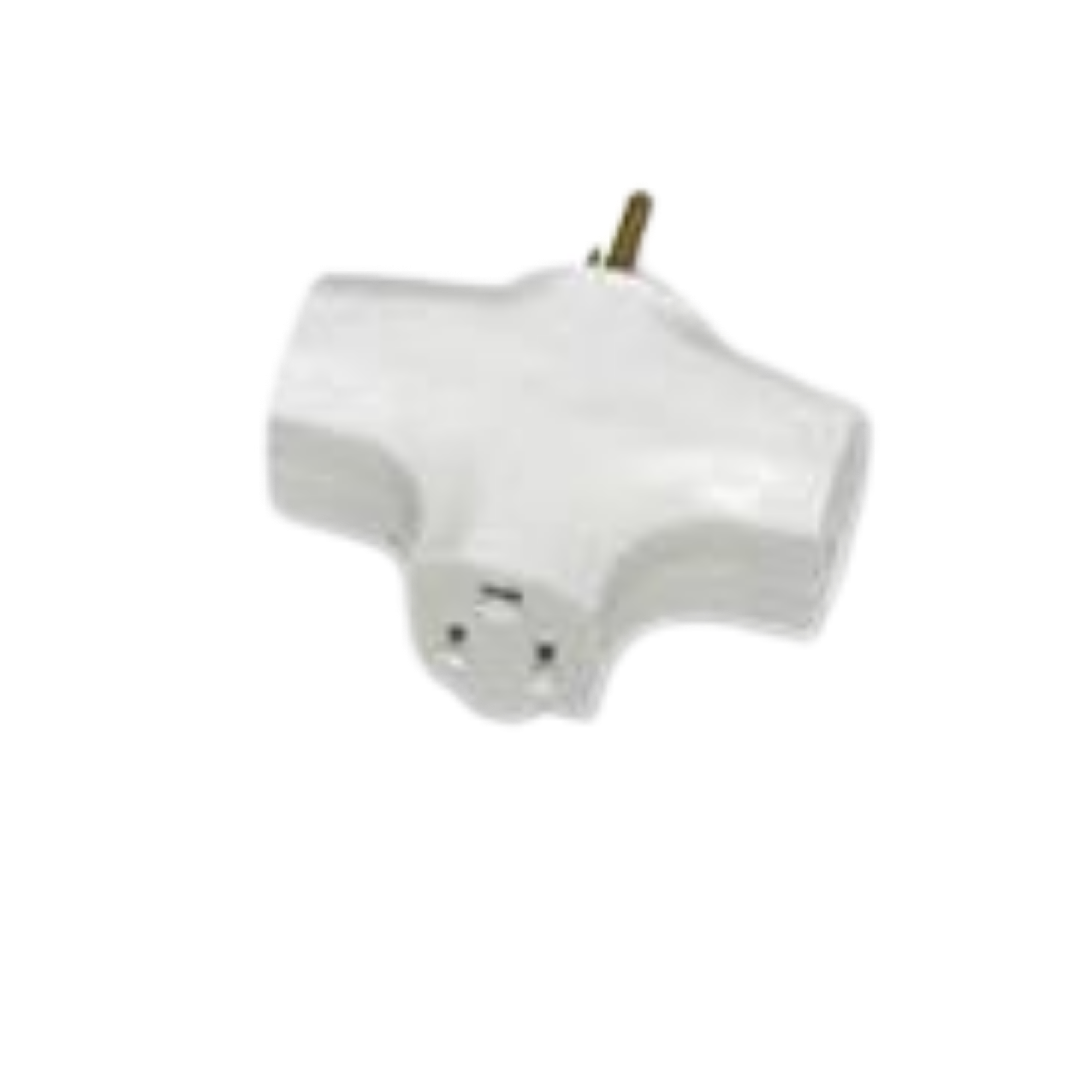 Hydrofarm Adaptador Tri Tap de 90 grados, blanco