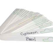 Etiquetas para estacas de plantas Hydrofarm, blancas, 6'' x 5/8'', paquete de 50 unidades