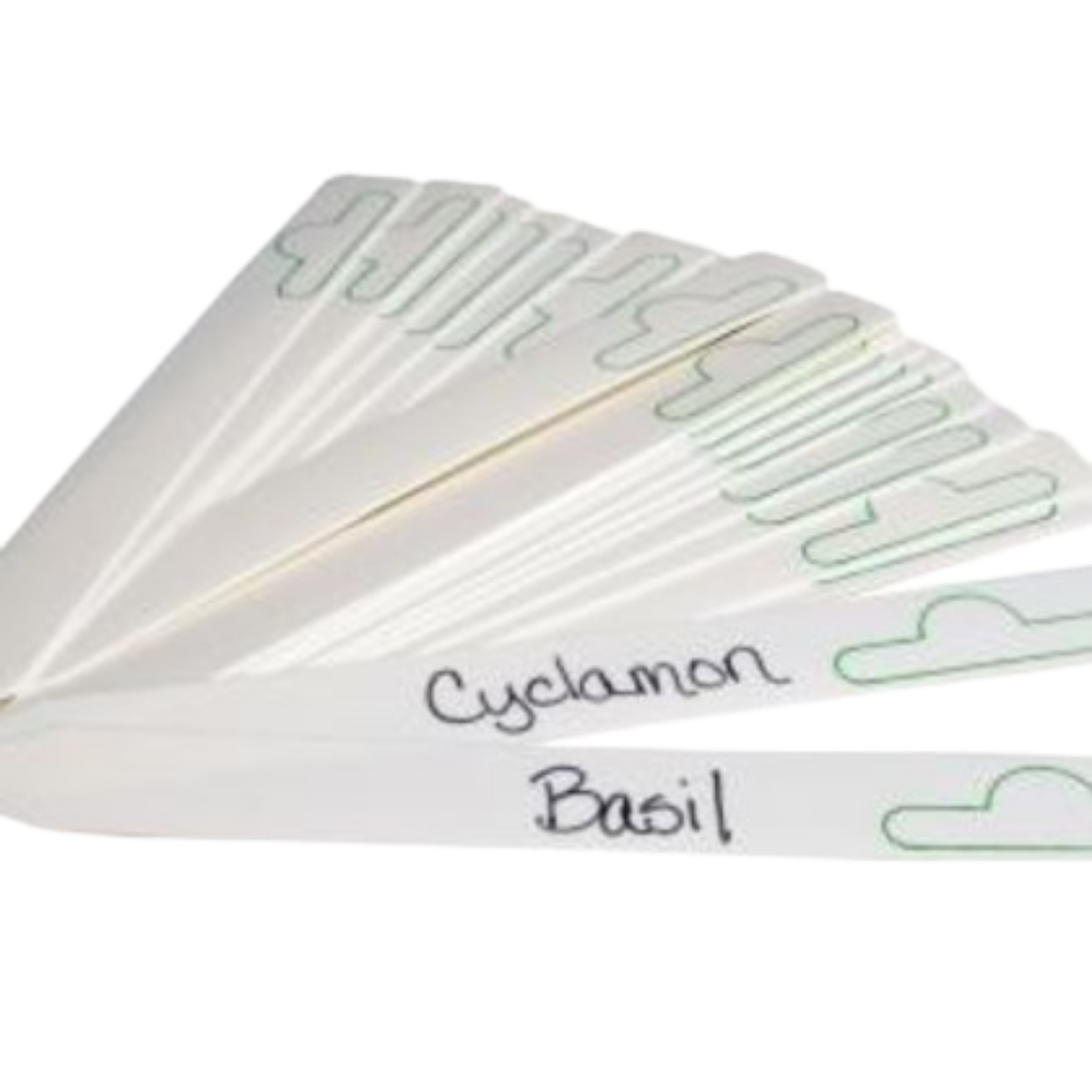 Etiquetas para estacas de plantas Hydrofarm, blancas, 6'' x 5/8'', paquete de 50 unidades