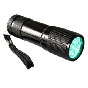 LED Flashlight, 9 Powerful High-Intensity LED Lamps, uses Three AAA Batteries (not included)