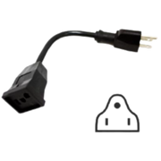 Plug Adapter Adapts Lamp Cord Plug to US 120v Plug