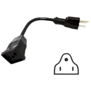 Plug Adapter Adapts Lamp Cord Plug to US 120v Plug