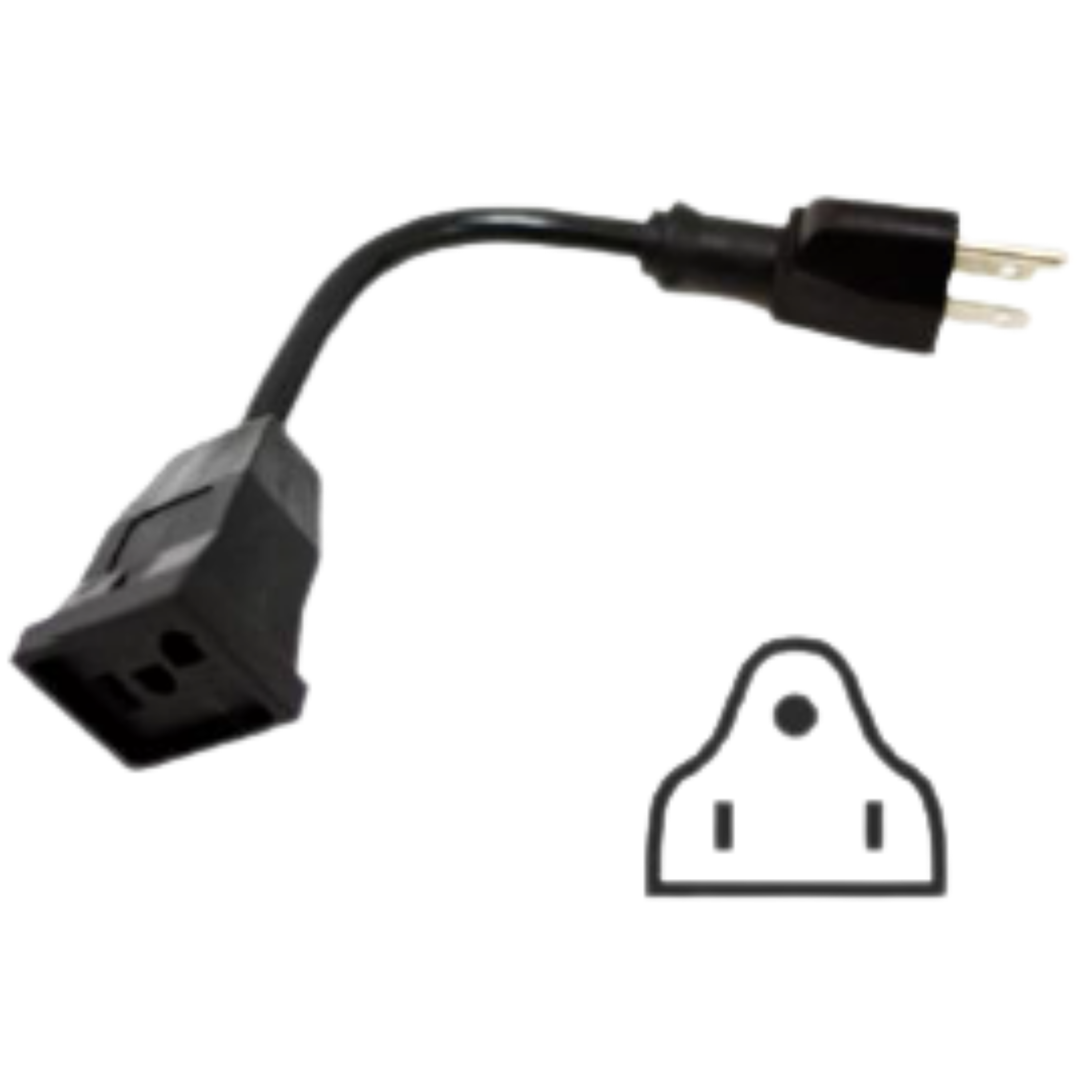 Plug Adapter Adapts Lamp Cord Plug to US 120v Plug