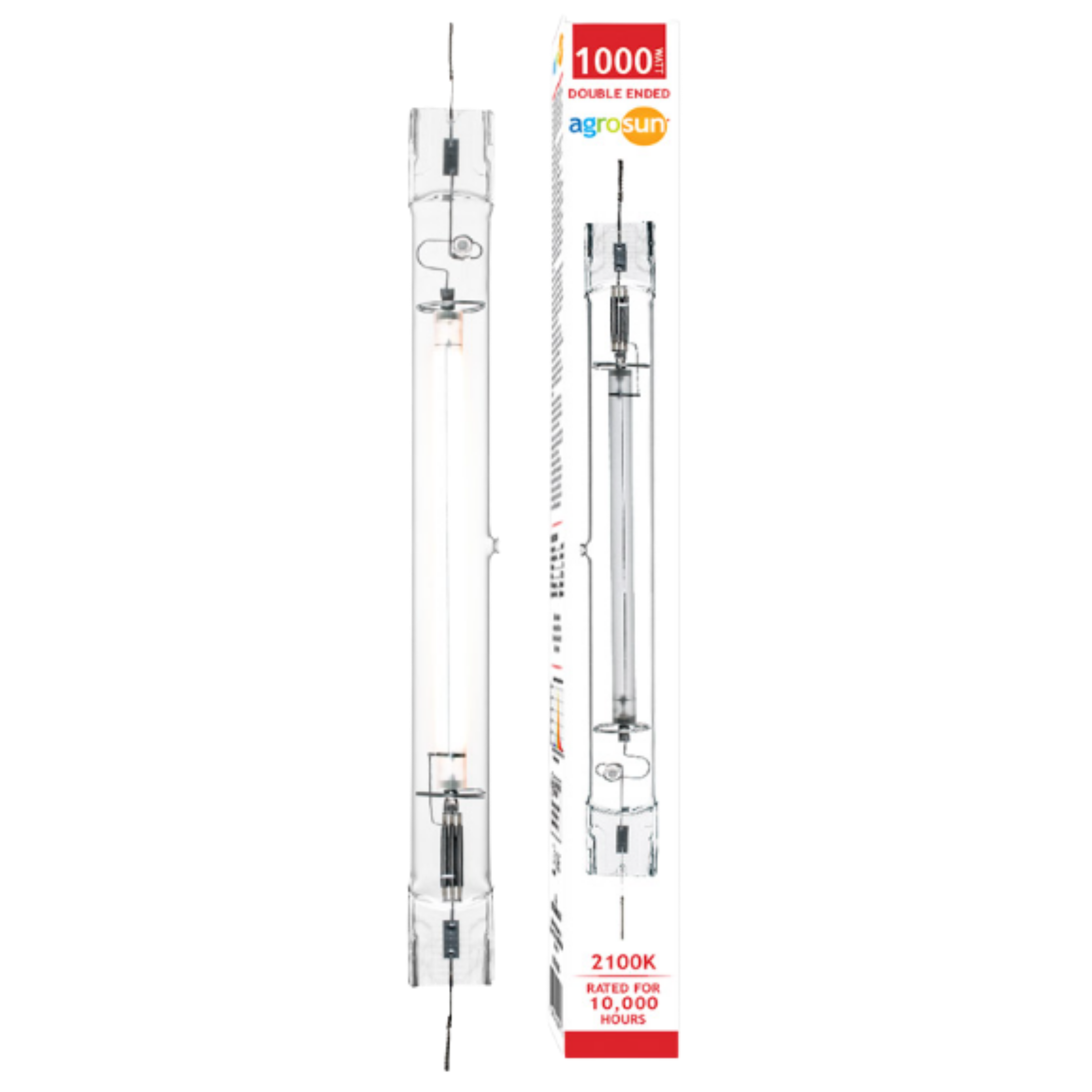 Lámpara de sodio de alta presión (HPS) de doble extremo Agrosun, 1000W