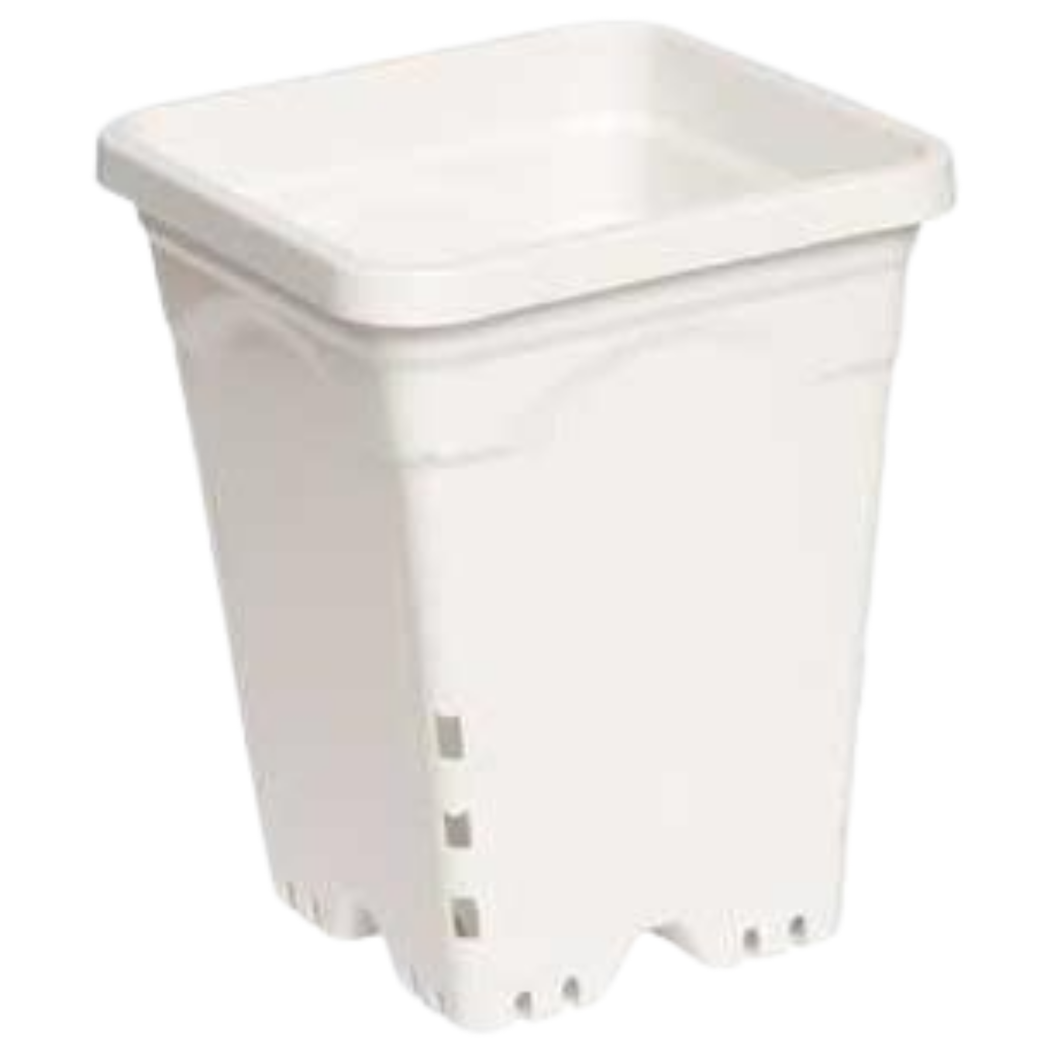 Active Aqua 6" x 6" Square White Pot, 8" Tall