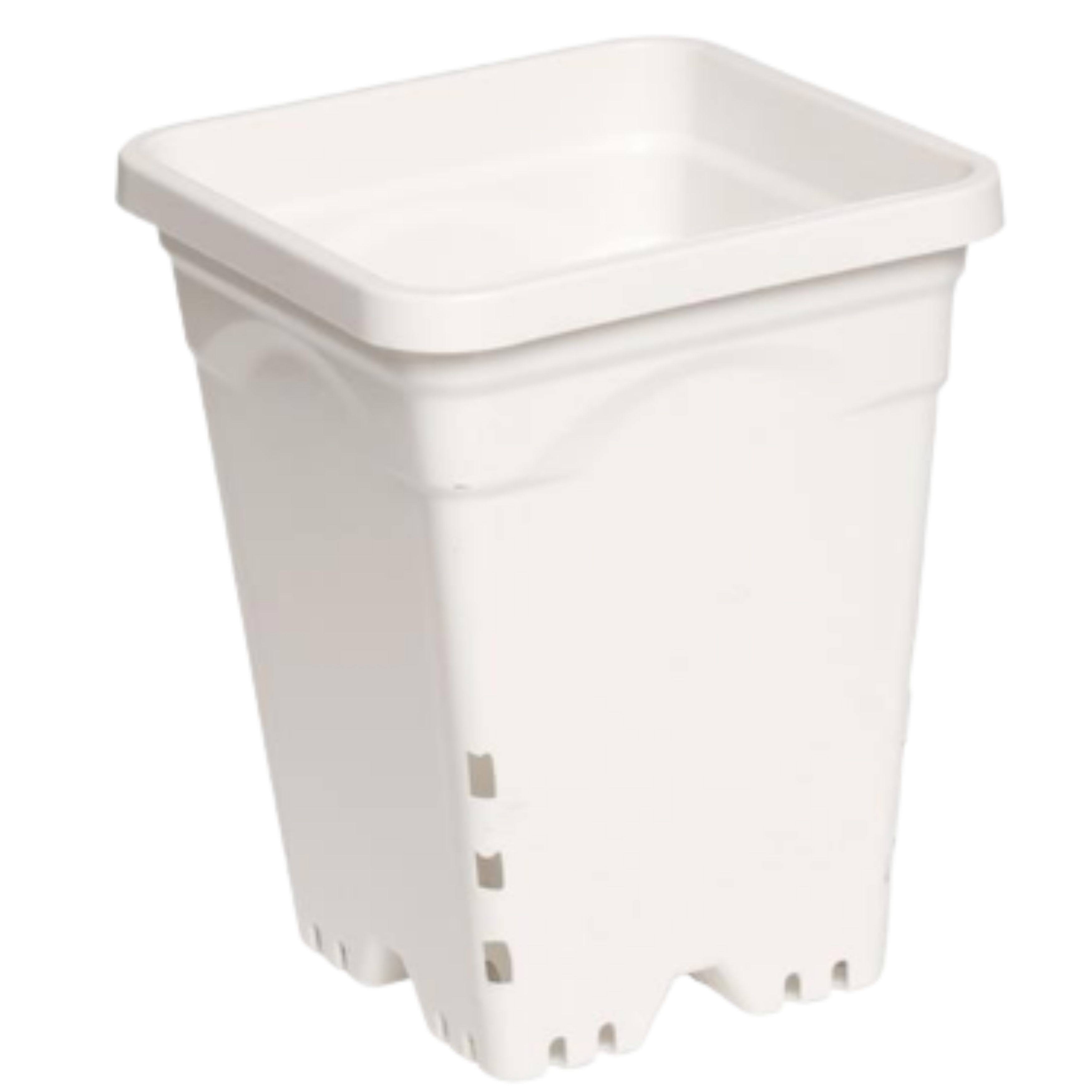 Active Aqua 7 in x 7 in Square White Pot, 9 in Tall