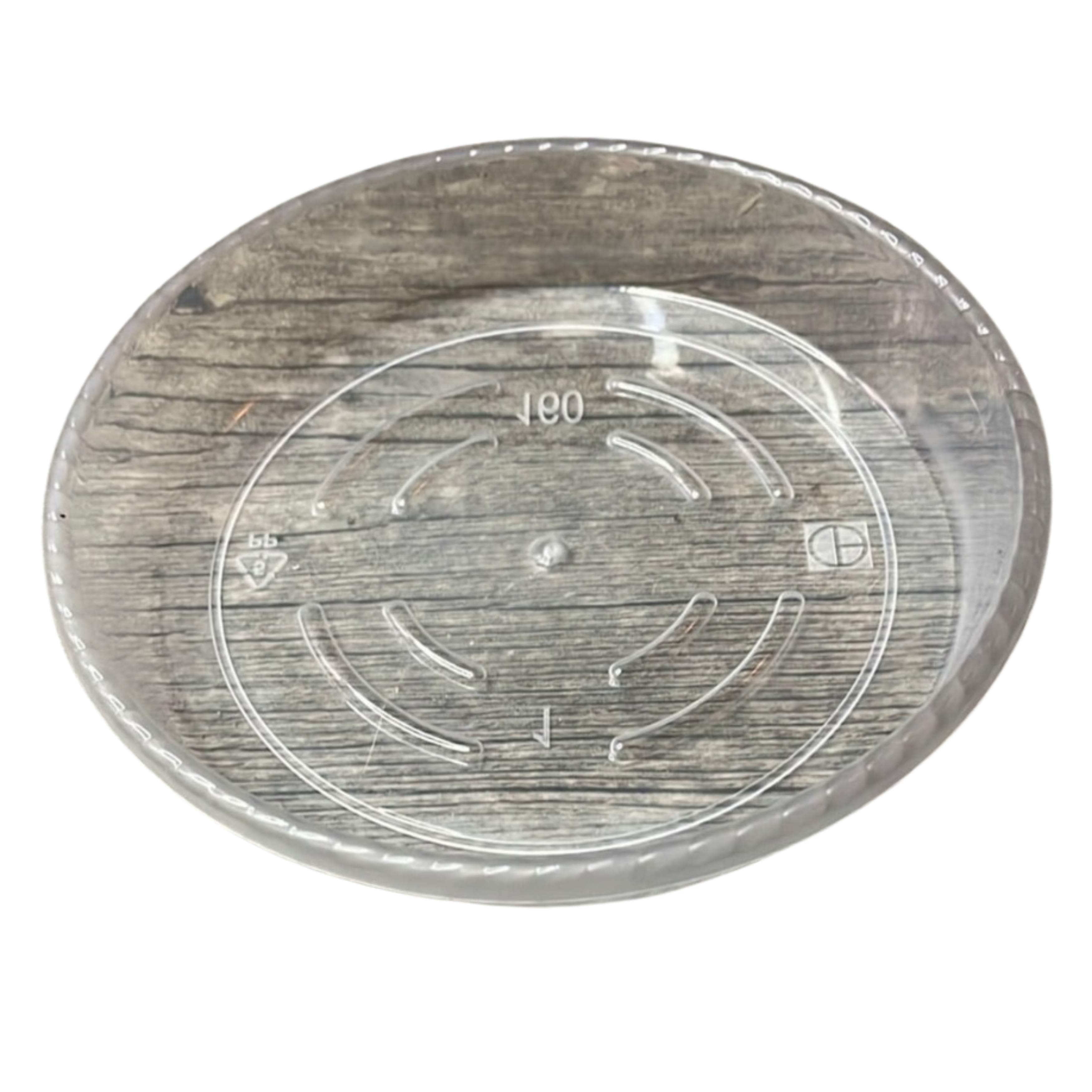 Plato transparente de 6", paquete de 25