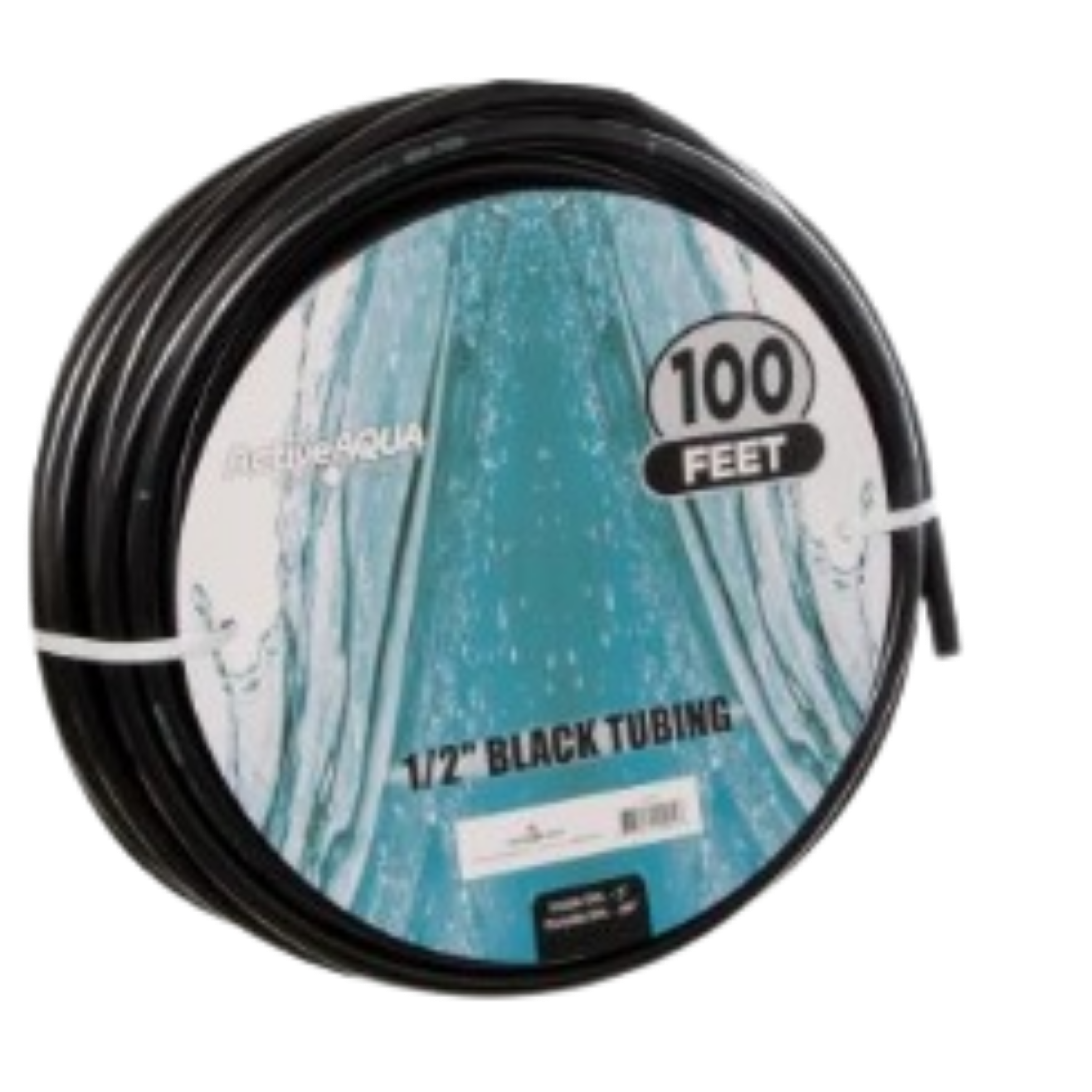 Active Aqua 1/2 in ID Black Tubing, roll of 100 ft
