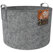 Maceta portátil flexible Dirt Pot, gris, 30 gal, con asas