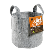 Macetas de tela flexibles y portátiles Dirt Pot, gris, 200 gal, con asas