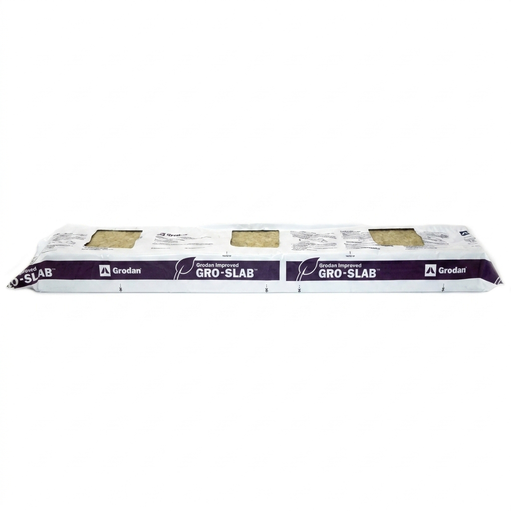 GRODAN Improved Gro-Slab, 36x8x3 w/3-4x4 pre-cut holes — Grodan | Pachamama Costa Rica
