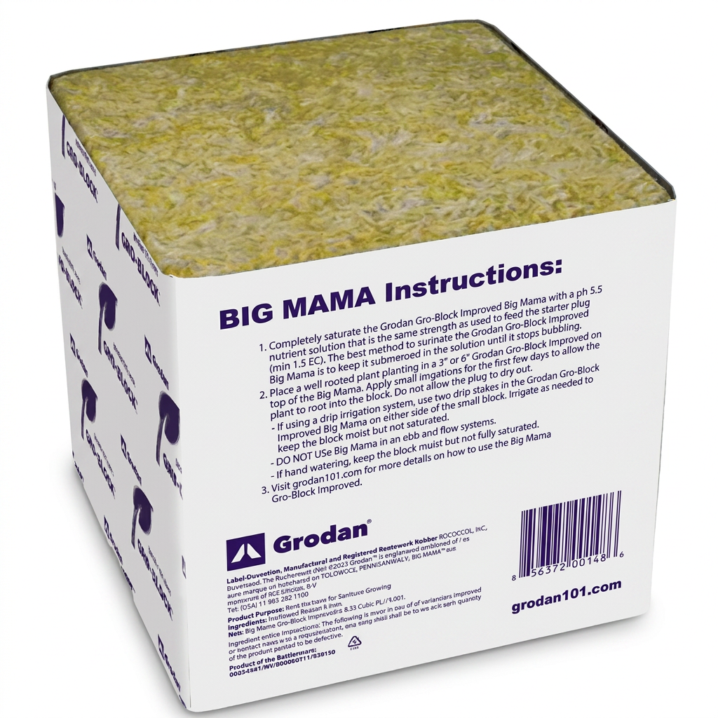 Grodan Improved Gro-Block Big Mama, 8 x 8 x 8, no hole — Grodan | Pachamama Costa Rica