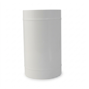 Green Gold Straight Connector White Powder Coated, 4in — Ventilación | Pachamama Costa Rica