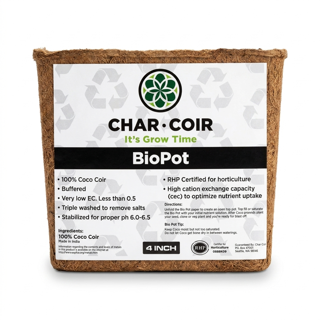 Char Coir BioPot, 4 inch — Sustratos | Pachamama Costa Rica