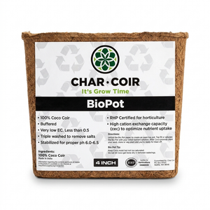 Char Coir BioPot, 4 inch