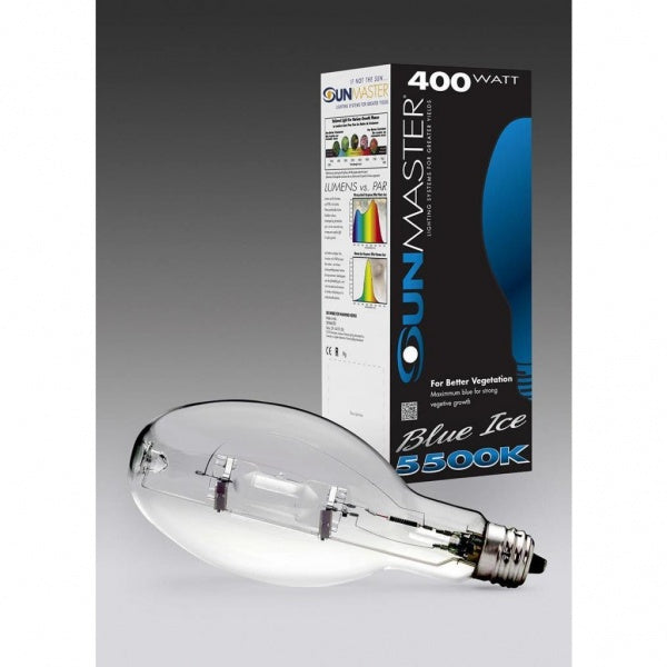 Lámpara de cultivo de halogenuros metálicos estándar SunMaster Blue Ice 5500K, 400W (SM80309)