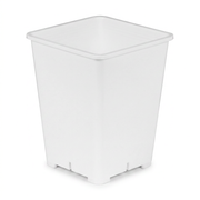 Gro Pro Premium White Square Pot 6" x 6" x 8"