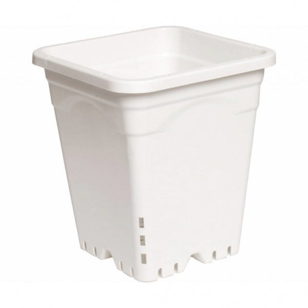 Active Aqua 9" x 9" Square White Pot, 10" Tall