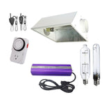 600 w, 6 pulgadas Kit de luces de cultivo Air Cool Hood. Incluye HPS, MH, temporizador, colgador, reflector, lastre
