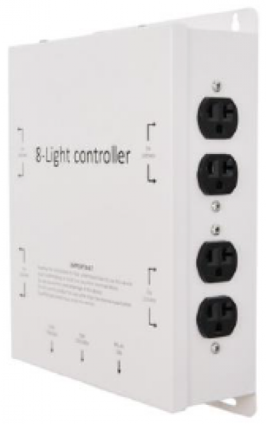 120/240 v Light Controller with Timer, 8 120/240 v Outlets, two 120 v outlets - Pachamama Indoor Farming Culture