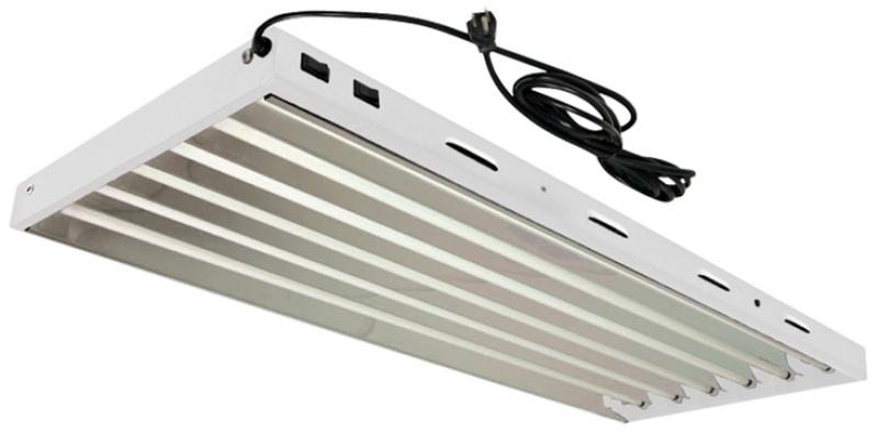 6x54W T5 Fixture, lamps included (6400K), 8' power cord