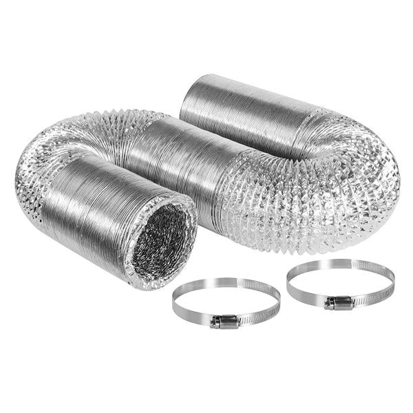 6 in, 25 ft Aluminum Ducting, Double Layers, 2 pcs Clamps included - Pachamama Indoor Farming Culture