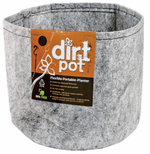Dirt Pot Flexible Portable Planter, Grey, 3 gallon, no handles - Pachamama Indoor Farming Culture
