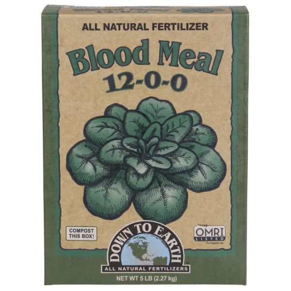 Down To Earth Blood Meal Natural Fertilizer 12-0-0 OMRI, 5 lb