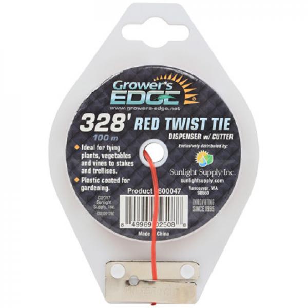 Grower's Edge Red Twist Tie Dispenser w/ Cutter 328 ft