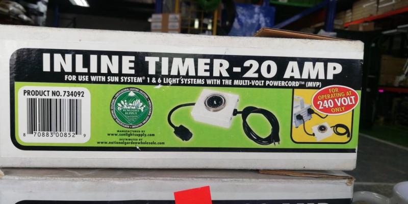 Sunlight InLine Timer 20 Amp (220 v) - Pachamama Indoor Farming Culture