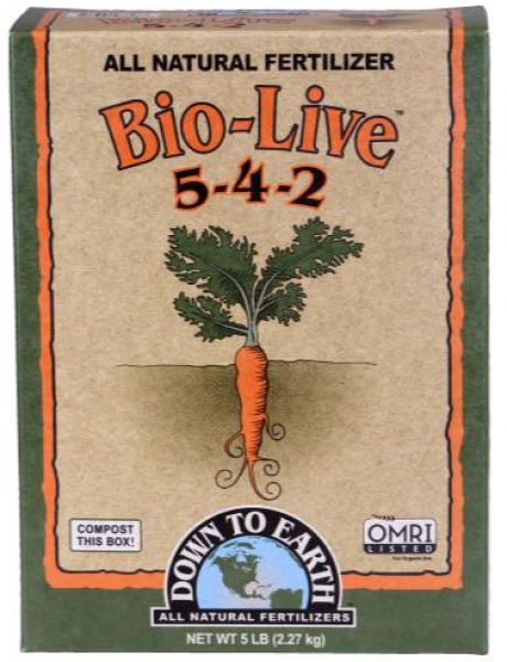 Down To Earth Bio-Live Natural Fertilizer 5-4-2 With Myco OMRI, 5 lb - Pachamama Indoor Farming Culture