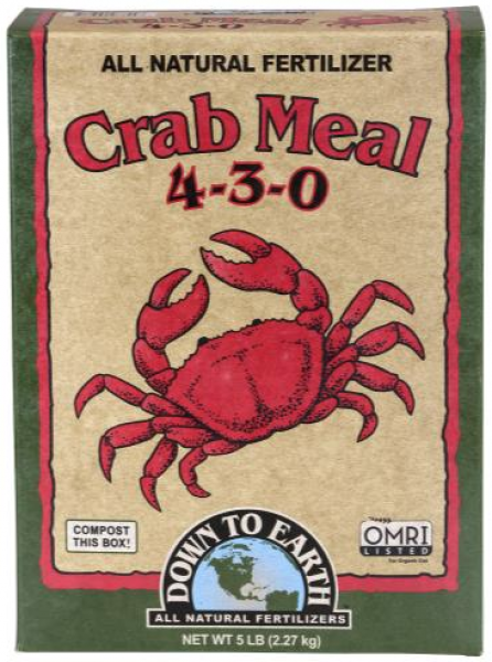 Down To Earth Crab Meal Natural Fertilizer 4-3-0 OMRI, 5 lb - Pachamama Indoor Farming Culture