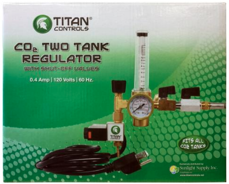 Titan Controls CO2 Two Tank Regulator System w/ Shutoff Valves
