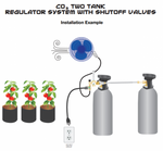 Titan Controls CO2 Two Tank Regulator System w/ Shutoff Valves