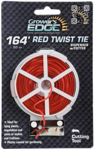 Grower's Edge Red Twist Tie Dispenser w/ Cutter 164 ft