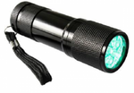 LED Flashlight, 9 Powerful High-Intensity LED Lamps, uses Three AAA Batteries (not included)