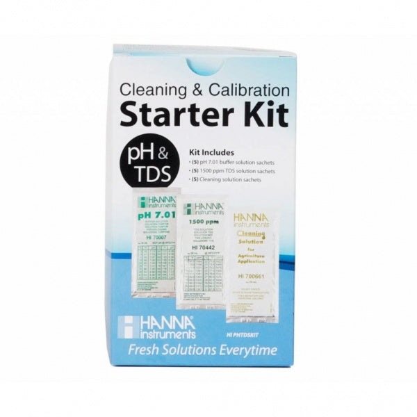 Hanna Cleaning & Calibration Solution Starter Kit (pH, TDS & Cleaning) - Pachamama Indoor Farming Culture